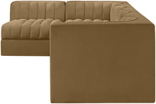 Load image into Gallery viewer, Rummi - Velvet Performance Fabric Upholstered 5 Piece Modular Sectional, L-Shaped (Right)

