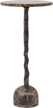 Load image into Gallery viewer, Helix - Genuine Marble Top And Aluminum Base End / Side Table - Brown / Bronze
