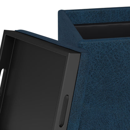 Rockwood - Upholstered Cube Storage Ottoman With Tray - Ego Home Furniture