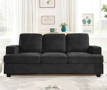 Load image into Gallery viewer, Modern Sofa, Comfortable 3 Seater Couch With Deep Seating, Loose Back Cushions, Wide Arms
