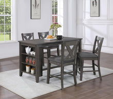 Load image into Gallery viewer, D176 - Pub Table With Wine Rack - Gray

