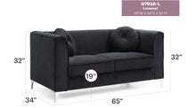 Load image into Gallery viewer, Glam Styled Micro Suede Loveseat
