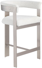 Load image into Gallery viewer, Romeo - Boucle Counter Stool With Silver Base (Set of 2)

