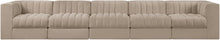 Load image into Gallery viewer, Rummi - Velvet Performance Fabric Upholstered 5 Piece Modular Sofa

