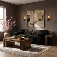 Load image into Gallery viewer, Orin - Velvet Performance Fabric Upholstered 2 Piece Modular Sofa
