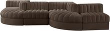 Load image into Gallery viewer, Rummi - Rounded Velvet Performance Fabric Upholstered 6 Piece Modular Sectional
