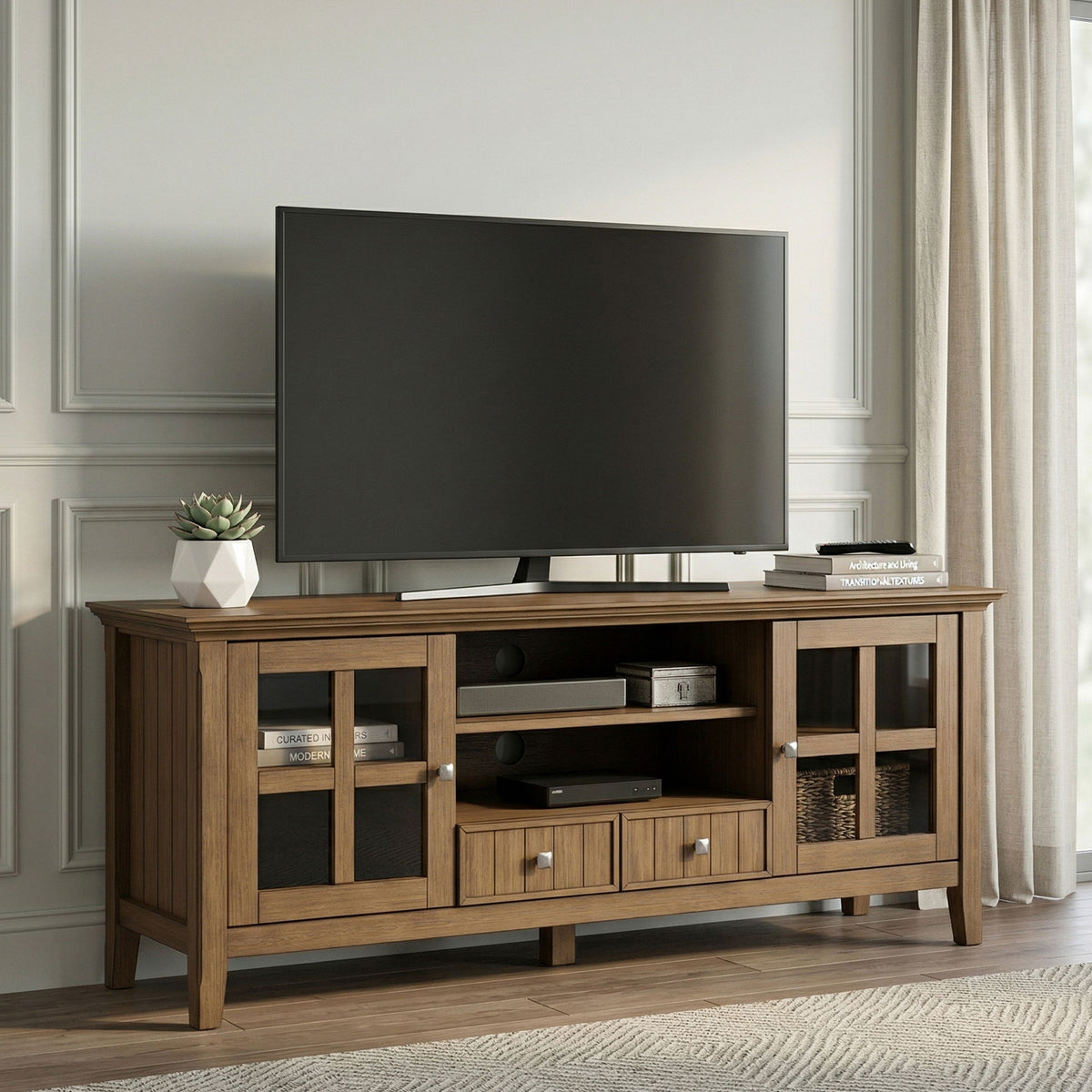 Acadian - TV Media Stand - Rustic Natural Aged Brown - Ego Home Furniture