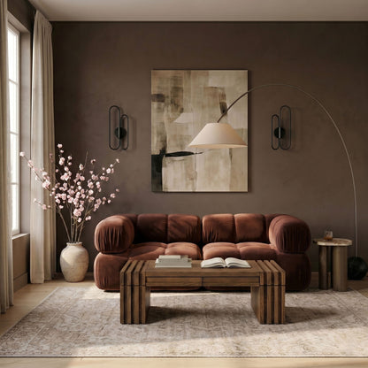Orin - Velvet Performance Fabric Upholstered 2 Piece Modular Sofa (2 Corner Chairs)