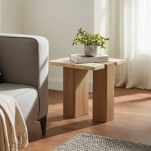 Load image into Gallery viewer, Ravenna - Genuine Fabric Travertine And Oak Wood Table
