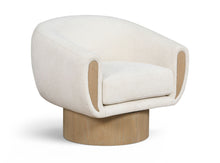 Load image into Gallery viewer, Avella - Interwoven Fabric Swivel Accent Chair - Light Brown Base
