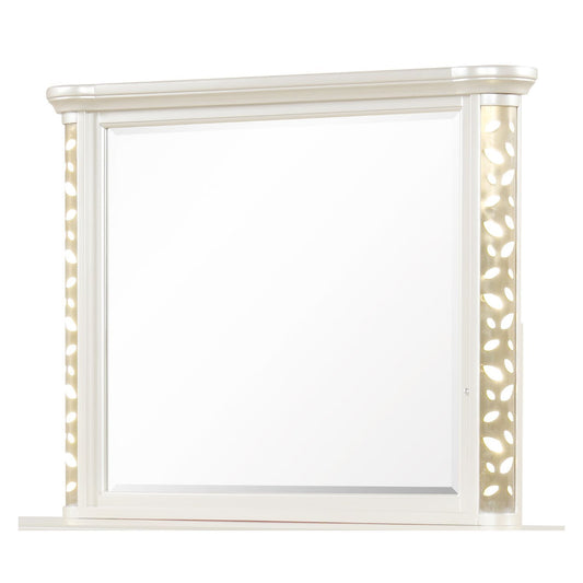 Cinderella - Bedroom Mirror With LED Frame Lighting (Dresser Not Included) - Beige