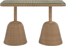 Load image into Gallery viewer, Seacrest - Tempered Glass Top And Wicker Outdoor Patio Bar Height Table
