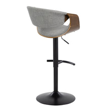 Load image into Gallery viewer, Curvo - Mid Century Modern Adjustable Barstool With Swivel &amp; Rounded T Footrest (Set of 2)
