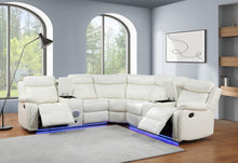 Load image into Gallery viewer, U64 - Motion 3 Piece Sectional With Bluetooth Speaker - White - Blue
