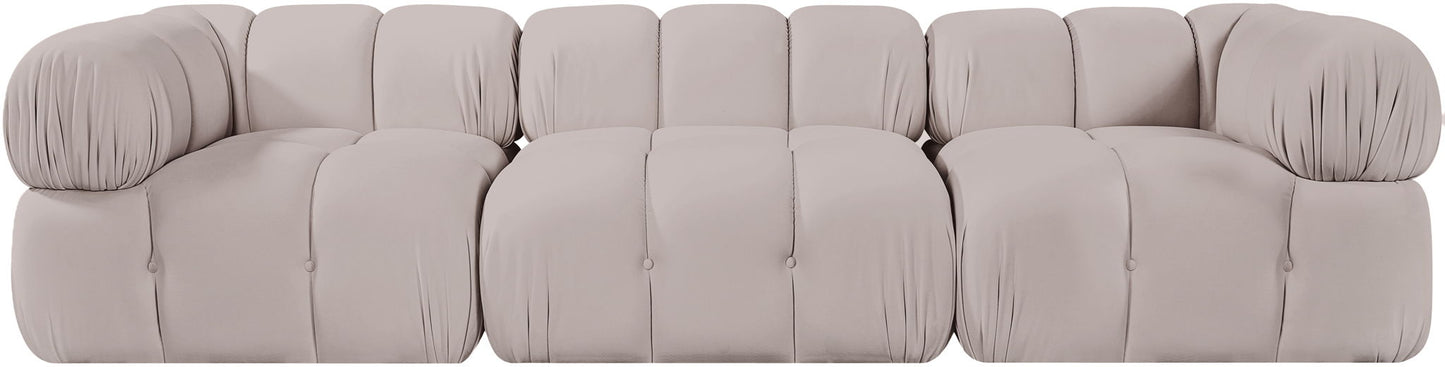 Orin - Velvet Performance Fabric Upholstered 3 Piece Modular Sofa