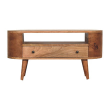 Load image into Gallery viewer, Modern Mini Rounded Entertainment Unit - Oak
