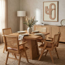 Load image into Gallery viewer, Fenwick - Cane Oak Veneer And Solid Wood Dining Table
