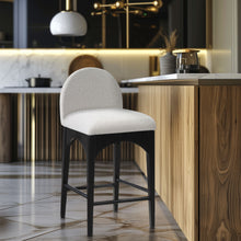 Load image into Gallery viewer, Waldorf - Boucle Stool With Black Legs
