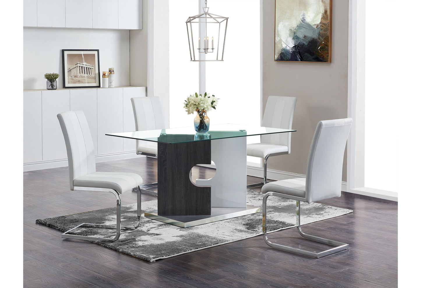 D219 - 7 Piece Dining Room Set (Dining Table And 6 Dining Chairs) - White
