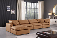 Load image into Gallery viewer, Comfy - 5 Piece Faux Leather Modular Sectional With Chaise
