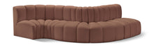 Load image into Gallery viewer, Arc - Faux Leather 5 Piece Modular Sofa
