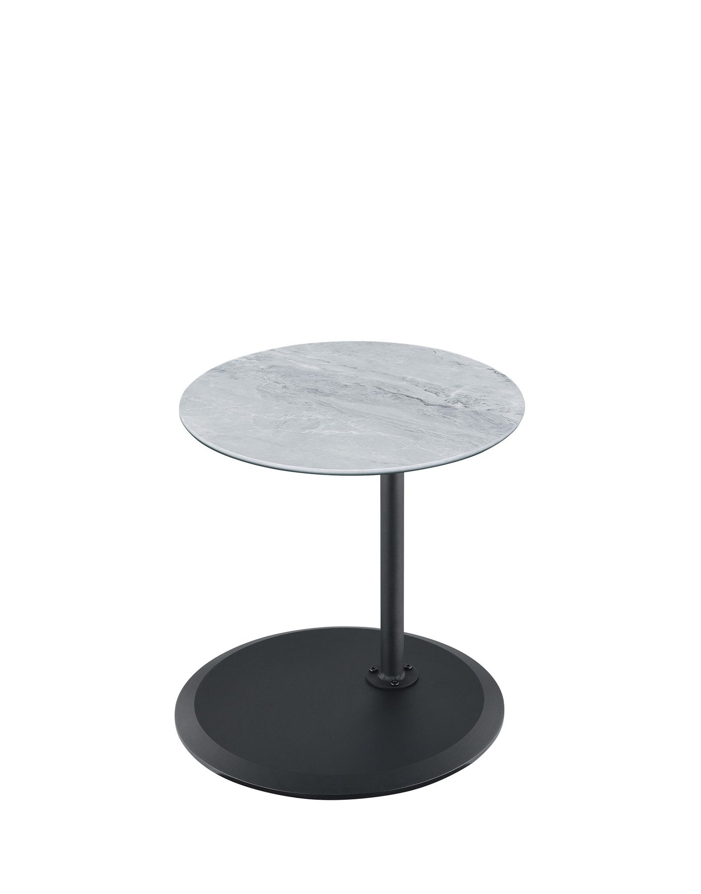 Orbit - End Table With Height Adjustable Marble Textured Top - Gray