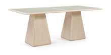 Load image into Gallery viewer, Atrium - Glass Top And Wood Base Dining Table
