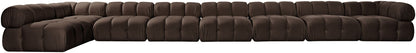 Orin - Velvet Performance Fabric Upholstered 8 Piece L-Shaped Sectional