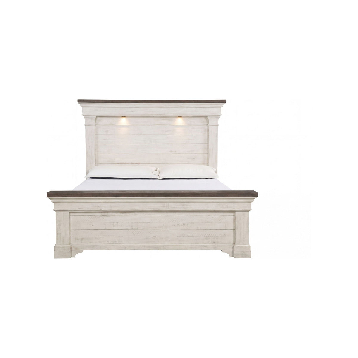 Augusta - 6/0 California King Storage Side Rails - Rustic White