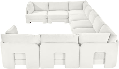 Hammond - Velvet Performance Fabric Upholstered 9 Piece Sectional