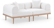 Load image into Gallery viewer, Laguna - 2 Piece Resilient Water Resistant Fabric 71" Upholstered Outdoor Patio Modular Loveseat
