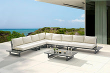 Load image into Gallery viewer, Maldives - 6 Piece Water Resistant Outdoor Patio Modular Sectional With Gray Base

