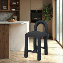 Load image into Gallery viewer, Amari - Vegan Leather and Boucle Fabric Stool
