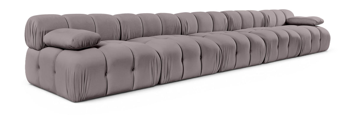 Orin - Velvet 5 Piece Modular Armless Sofa