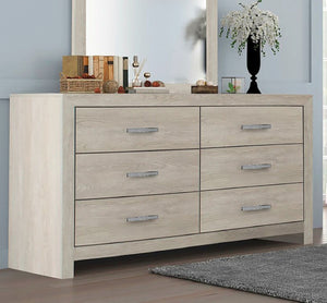 Crown Mark Furniture Jaylen 6 Drawer Dresser in Gray