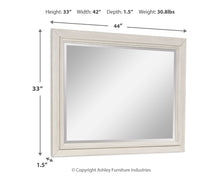 Load image into Gallery viewer, Shaybrock - Bedroom Mirror - Antique White / Brown
