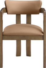 Load image into Gallery viewer, Lavrin - Vegan Leather Upholstered Dining Arm Chair (Set of 2) - Walnut Base
