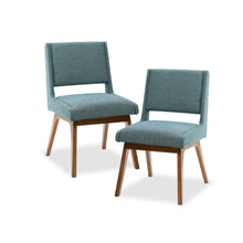 Load image into Gallery viewer, Dining Chair With Upholstered Seat And Back (Set of 2) - Blue
