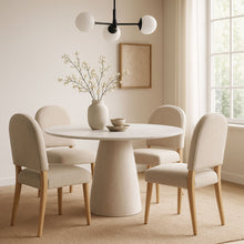 Load image into Gallery viewer, Liona - 42" Marble And Mango Wood Dining Table
