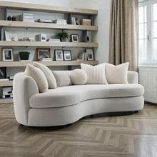 Load image into Gallery viewer, Iniko - Boucle Sofa With Toss Pillows - Beige
