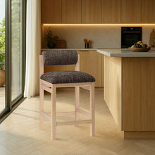 Load image into Gallery viewer, Roundhill - Fabric Counter Stool - Natural Frame
