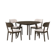 Load image into Gallery viewer, Rex - 48" Round Dining Table &amp; 4 Open Back Chairs - Dark Brown

