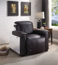 Load image into Gallery viewer, Misezon - Top Grain Leather Power Motion Recliner - Dark Brown
