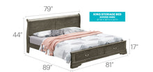 Load image into Gallery viewer, Upholstered Panel Sleigh Bed Design
