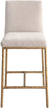 Load image into Gallery viewer, Reeves - Chenille Fabric Upholstered Counter Stool (Set of 2) - Gold Base
