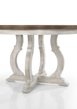 Load image into Gallery viewer, Havanna - 5 Piece Wide Round Dining Table With Off White Chairs (Set of 5) - Vintage Walnut
