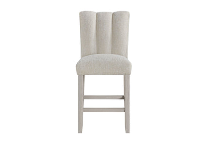 D2507 - 7 Piece Dining Room Set (Bar Table With Hidden Storage In The Base With 6 Bar Stools) - White