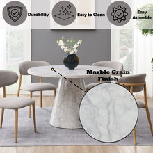 Load image into Gallery viewer, Kacey - Natural Engineered Stone Round Dining Table - Stone Gray
