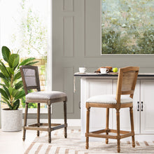 Load image into Gallery viewer, Triomphe - Rattan Wicker High Back Armless Counter Bar Stool
