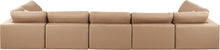 Load image into Gallery viewer, Comfy - 7 Piece Faux Leather Modular Armless Sectional - Tan
